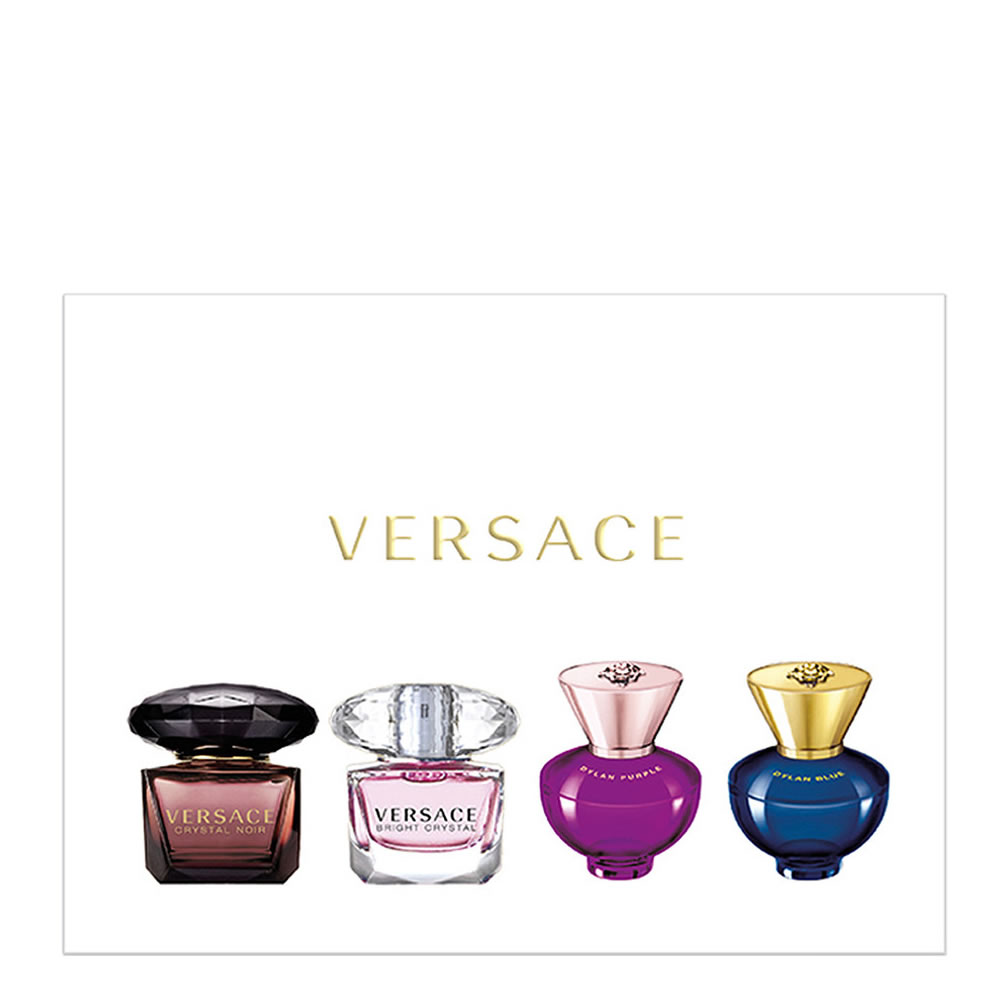 8011003887941 Versace Miniatures Set Women 4x5ml - Crystal Noir Edt/Bright Crystal Edt/Dylan Purple Edp/Dylan Blue Edp set x 20 ml - PARB-28-956-00