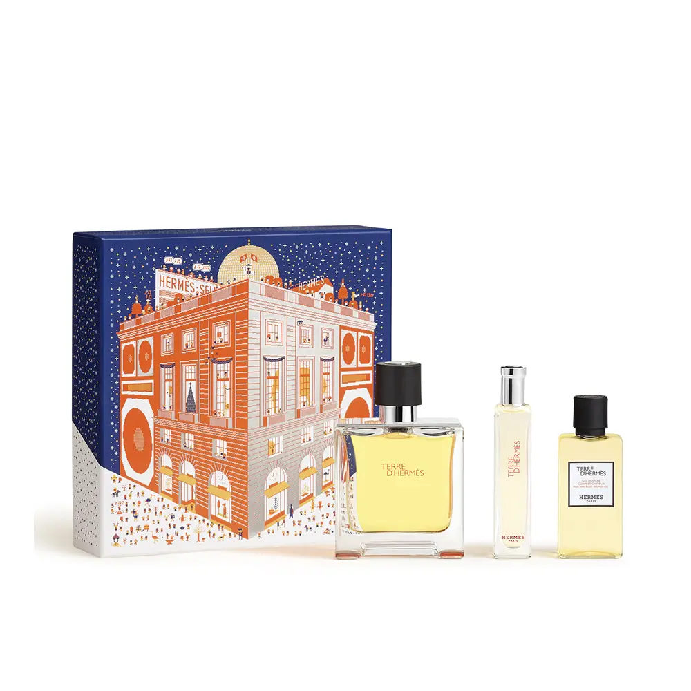 3346130022916 HERMÈS TERRE D'HERMÈS 3-piece case Eau de Parfum intense vaporizer 100 ml + Eau de Parfum intense vaporizer 15 ml + after shave balm 40 ml - NVA0022916