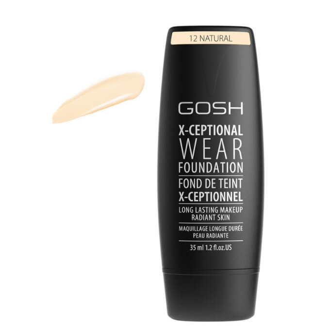 Gosh X-Ceptional Wear Foundation Long Lasting Makeup #12 Natural   30 ml