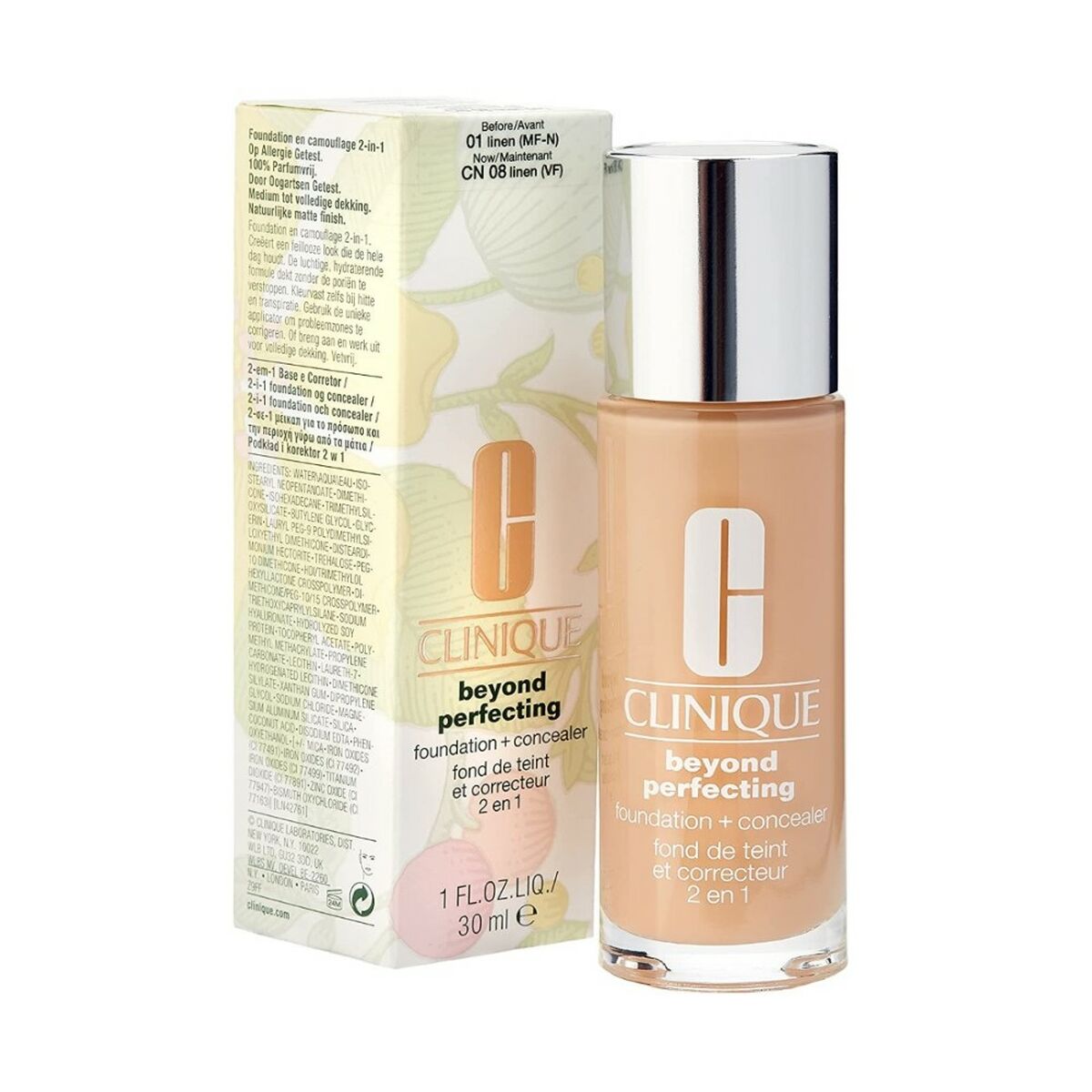 Clinique Beyond Perfecting Foundation + Concealer - #01 Linen    30 ml