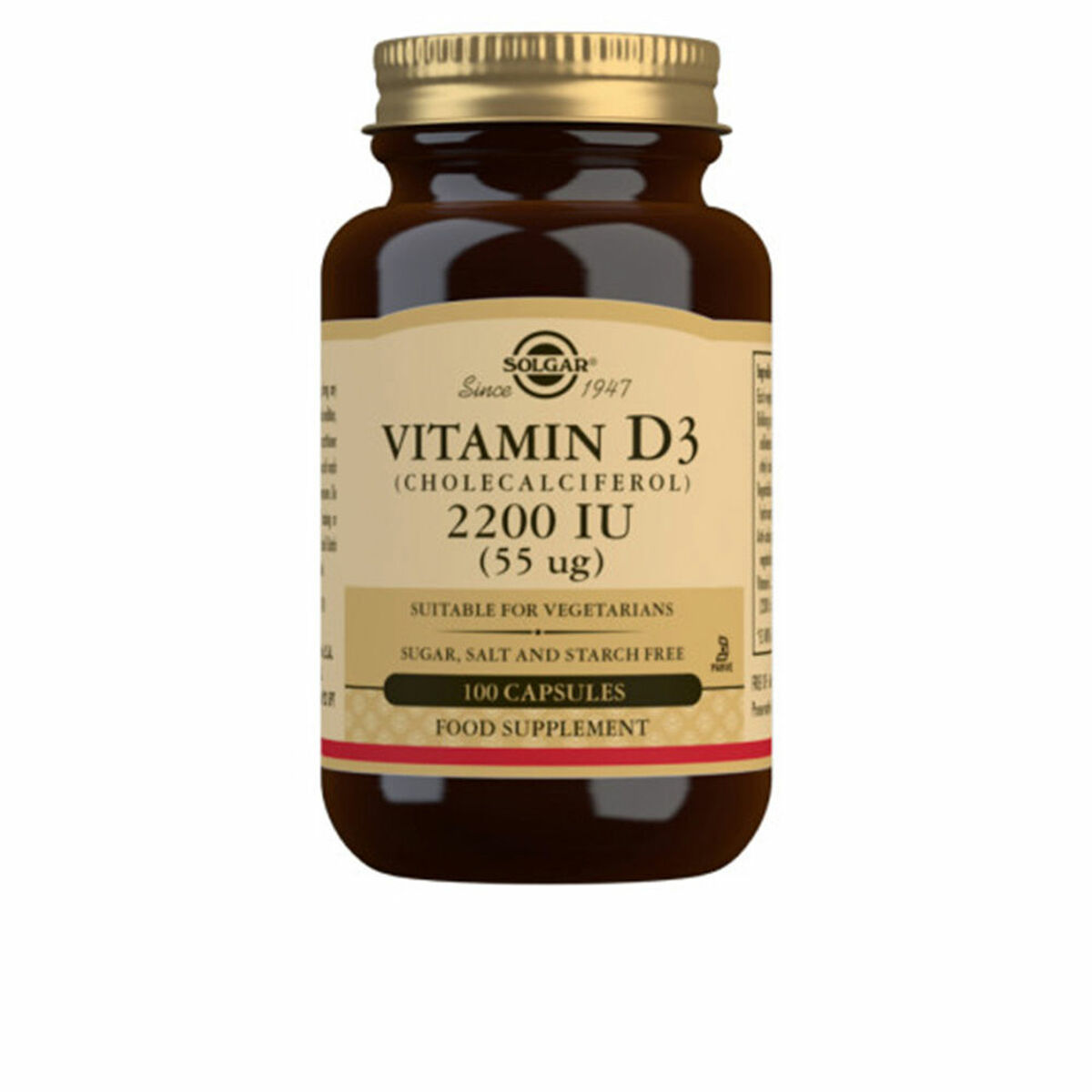 SOLGAR Vitamina D3 2200 Ui 55 Mcg 100 Vcaps