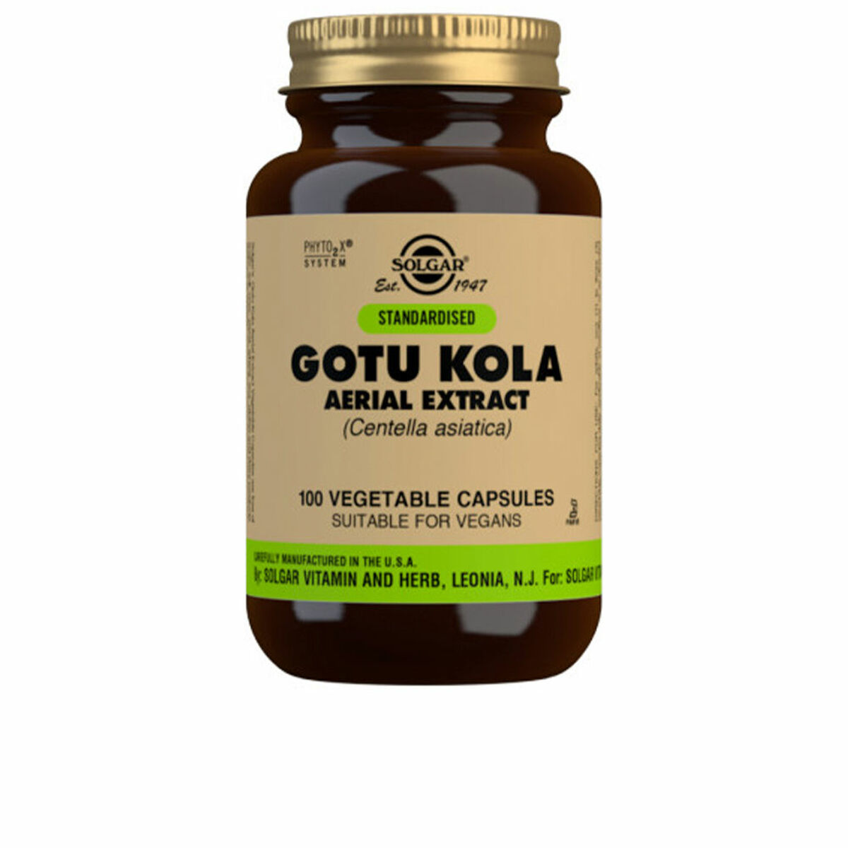 Gotu Kola Aerial Extract Solgar 100 Κάψουλες