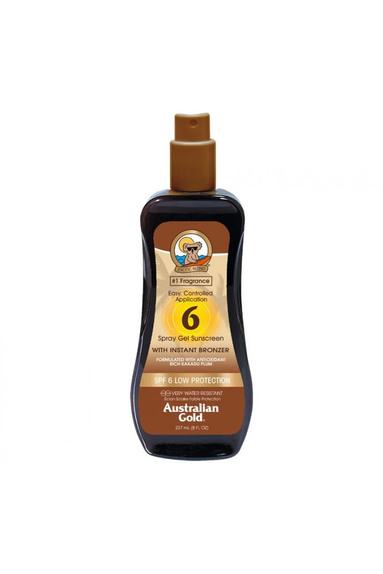 AUSTRALIAN GOLD SUNSCREEN SPF6 spray gel with instant bronzer 237 ml