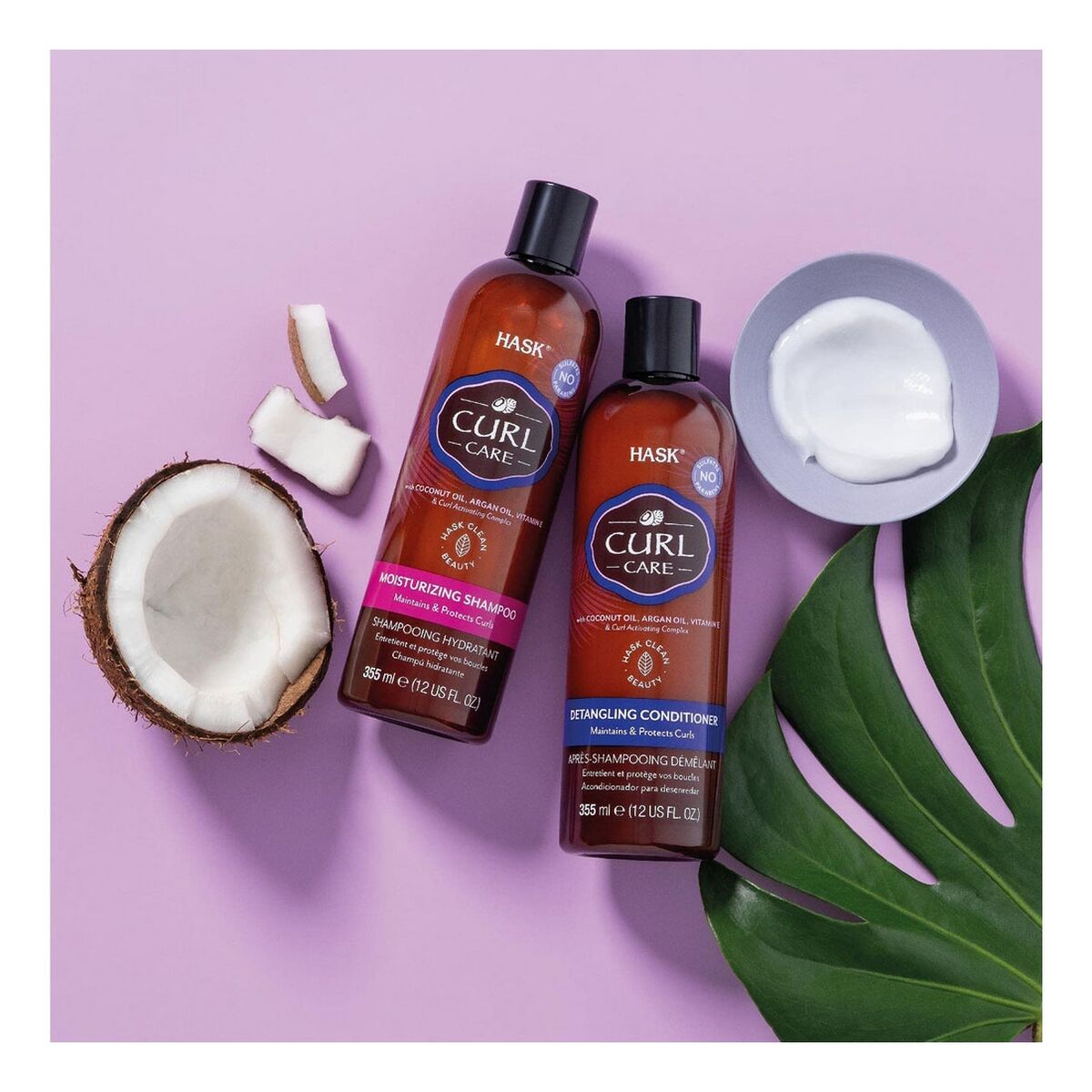 HASK CURL CARE moisturizing shampoo 355 ml