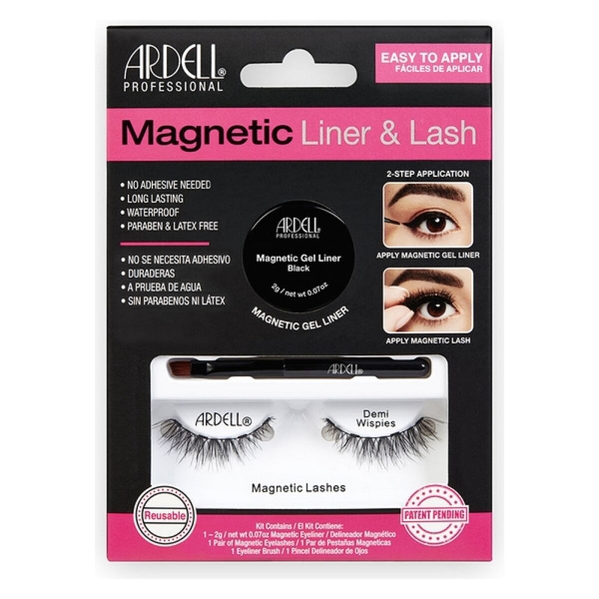 ARDELL MAGNETIC LINER & LASH DEMI WISPIES liner + 2 lashes