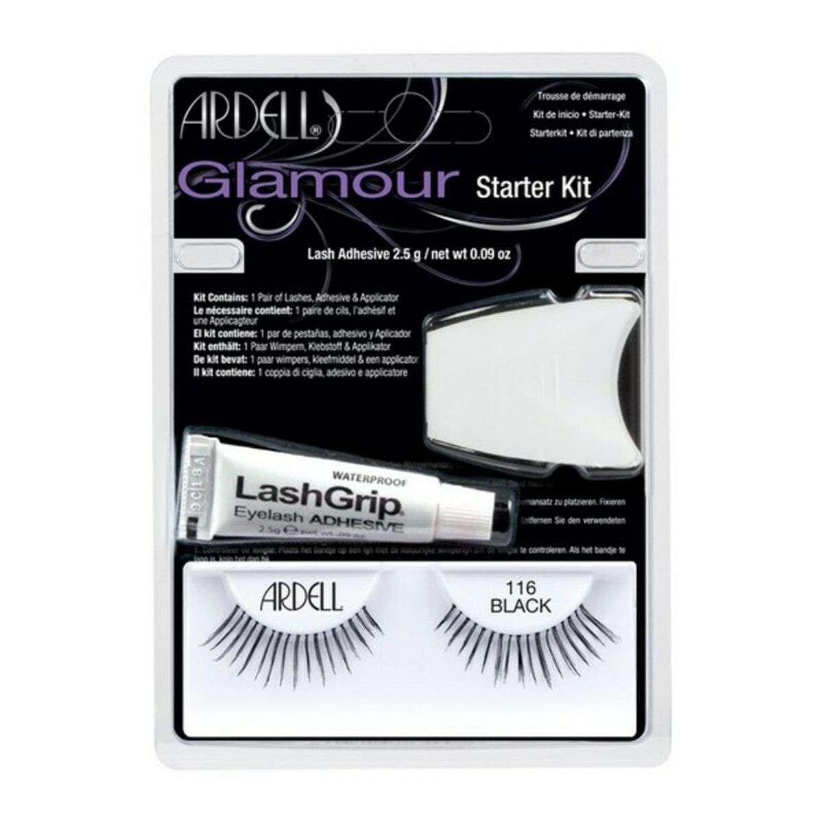 ARDELL KIT INICIACION GLAMOUR #101-demi black SET 3 pcs