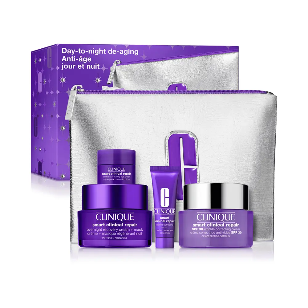 CLINIQUE SMART CLINICAL REPAIR ANTI-WRINKLE CREAM SPF 30 SET OF 4 cream-mask-eye cream-serum Wrinkle Correcting Cream 50ml + Overnight Recovery Cream + Mask 50ml + Wrinkle