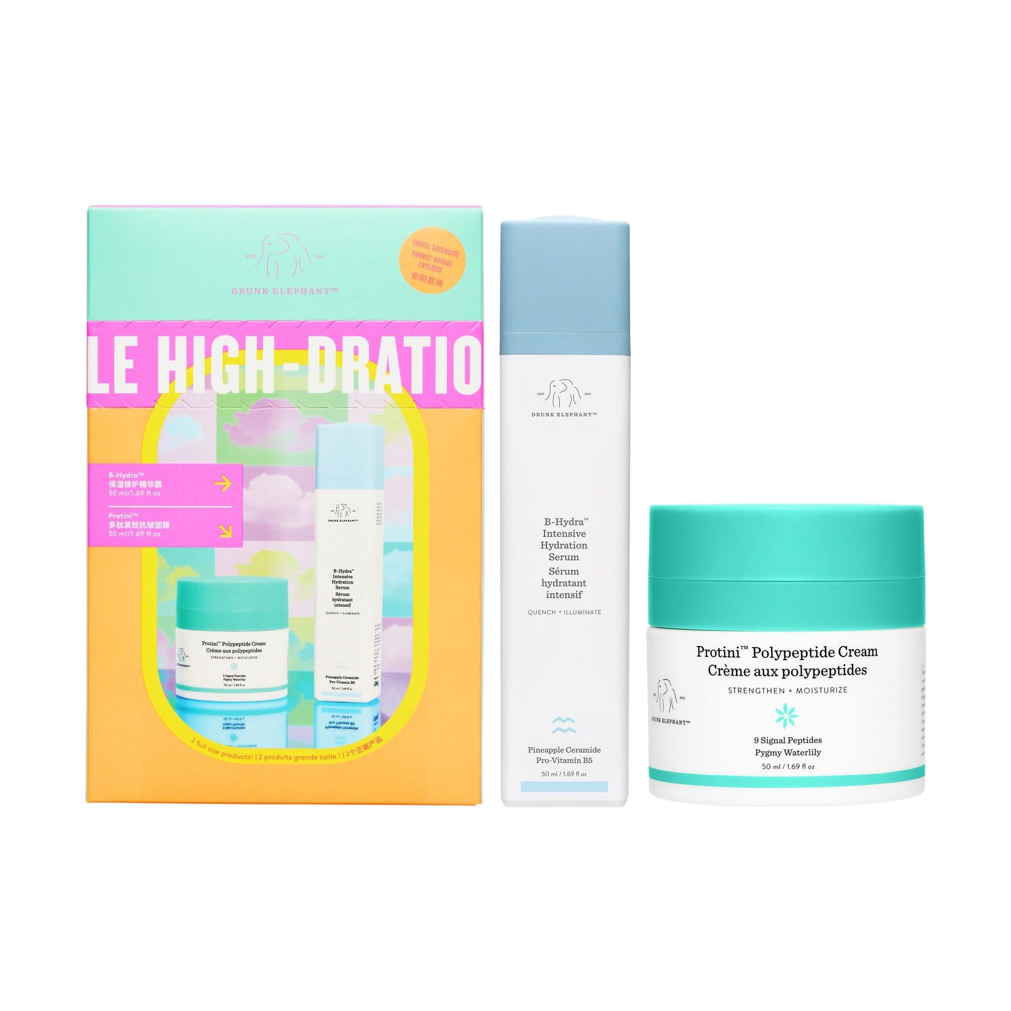 Drunk Elephant The Mile High-Dration Giftset Cream 50ml/Serum 50ml   set x 100 ml
