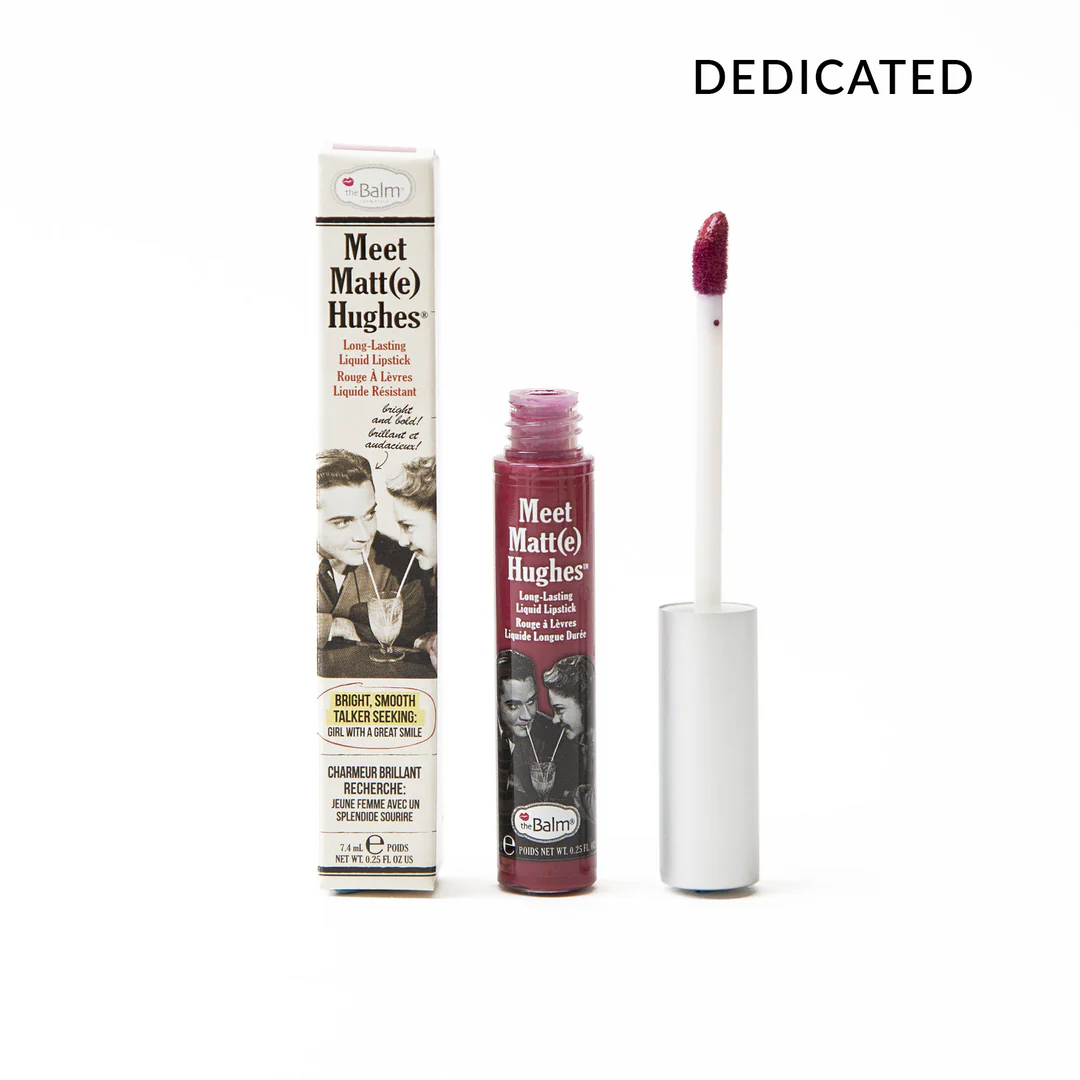 The Balm Meet Matte Hughes Liquid Lipstick Dedicated - Long Lasting - Bright,Smooth   7.4 ml