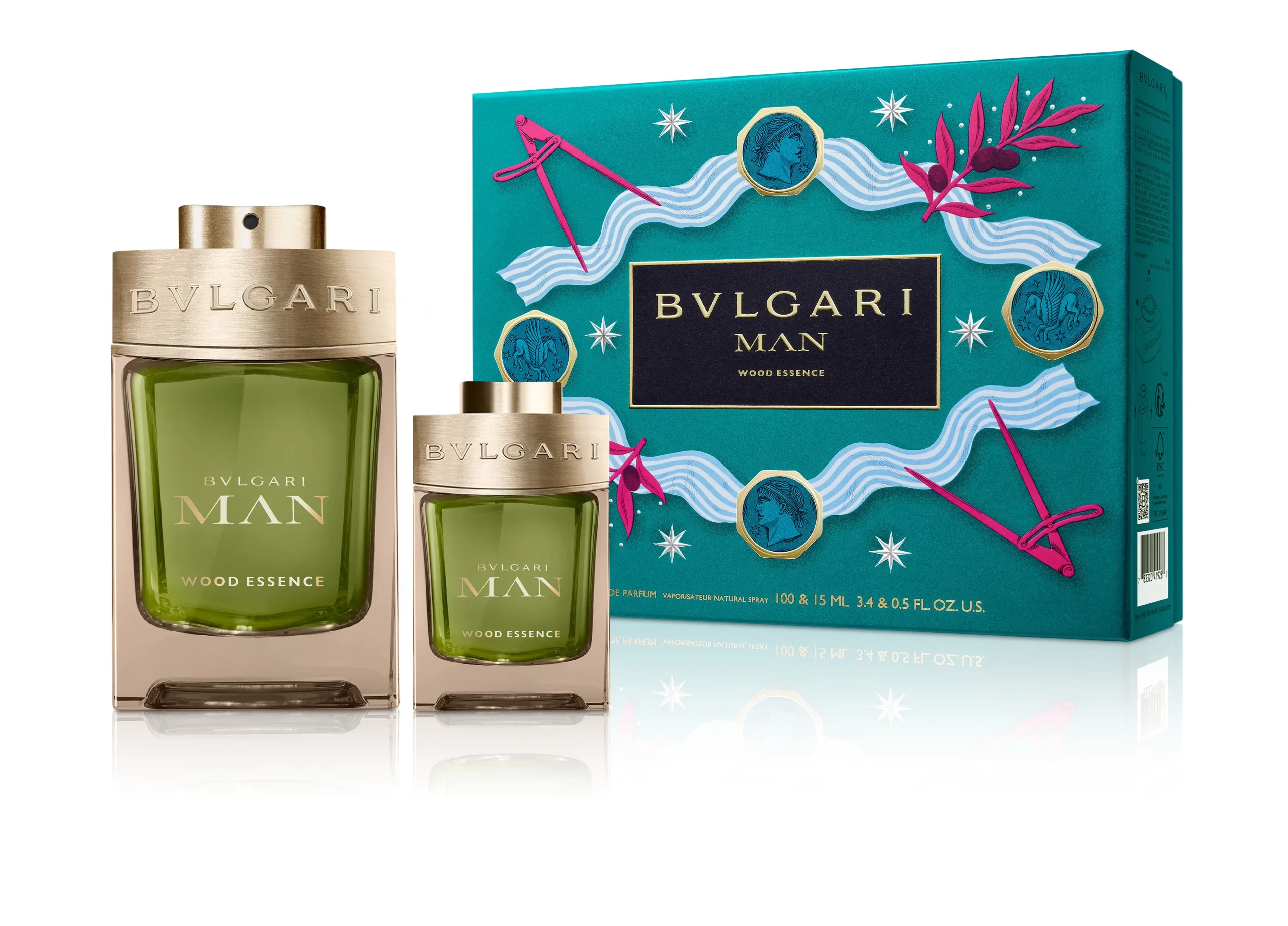 Bvlgari Man Wood Essence Giftset Edp Spray 100ml/Edp Spray 15ml   set x 115 ml