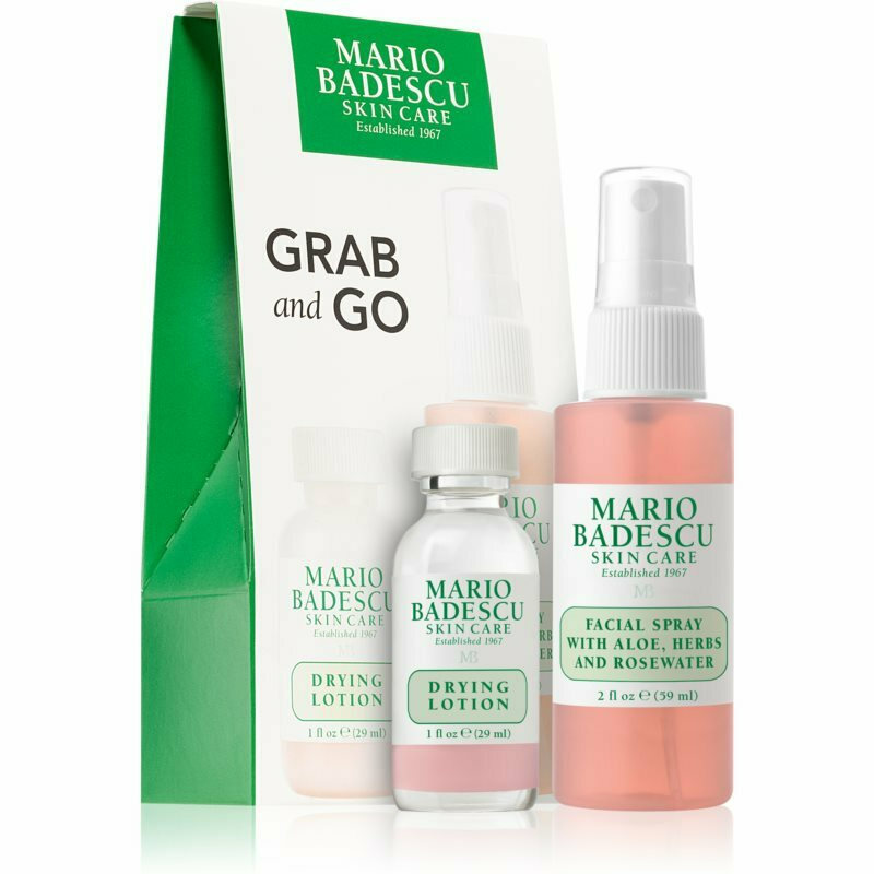 Mario Badescu Grab And Go Set Drying Lotion 29ml/Facial Spray 59ml  set x 88 ml