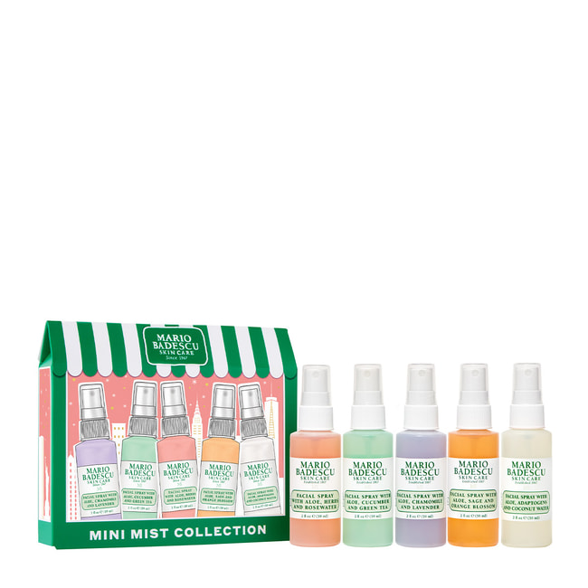 Mario Badescu Mini Mist Collection SetChamomile & Lavender 59ml/Hers, and Rosewater 59ml/Cucumber And Green Tea 59ml/Sage & Orange Blossom 59ml/Adaptogens & Coconut Water 59ml  @ 1 set x 295 ml
