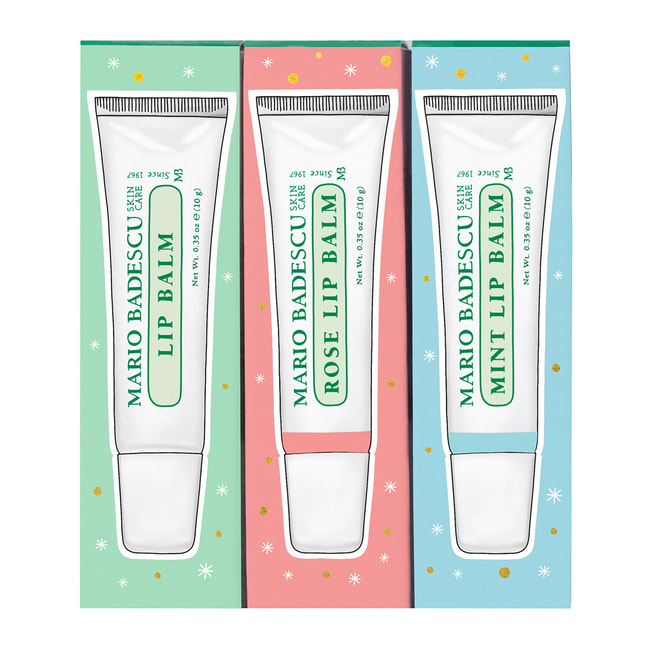Mario Badescu Lip Balm Trio Giftset Oiginal 10g/Rose 10g/Mint 10g  set x 30 g