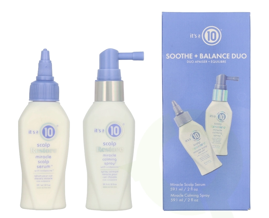 It's A 10 Scalp Restore Soothe & Balance Duo Set Calming Spray 59,1ml/Serum 59,1ml   set x 118.2 ml