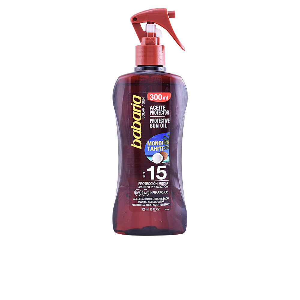 Προστατευτικό Λάδι Monoi Tahiti Babaria SPF 15 (300 ml) (300 ml)