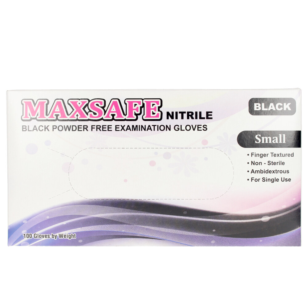 MAXSAFE MAXSAFE nitryl gloves size S #black 100 pcs