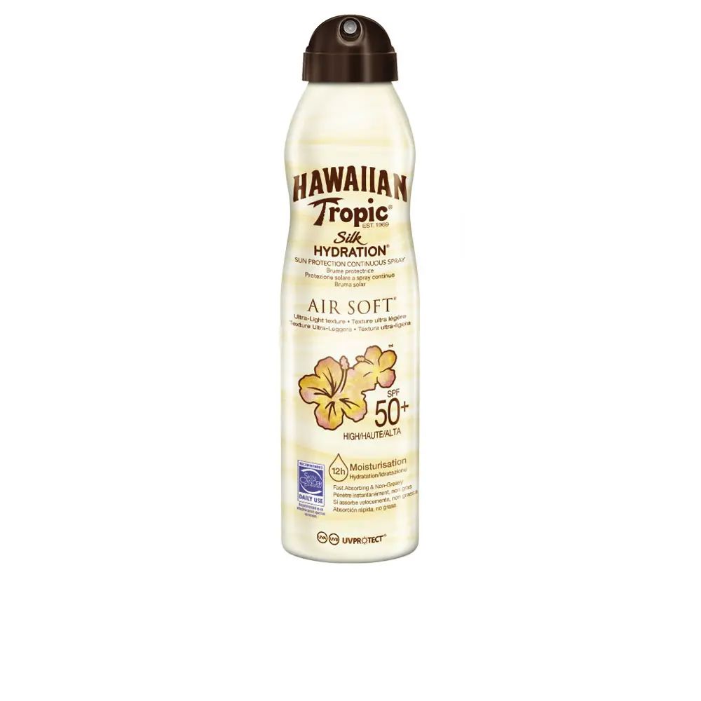 158077.jpg HAWAIIAN TROPIC SILK AIR SOFT SILK bruma SPF50 spray 220 ml - Image 1