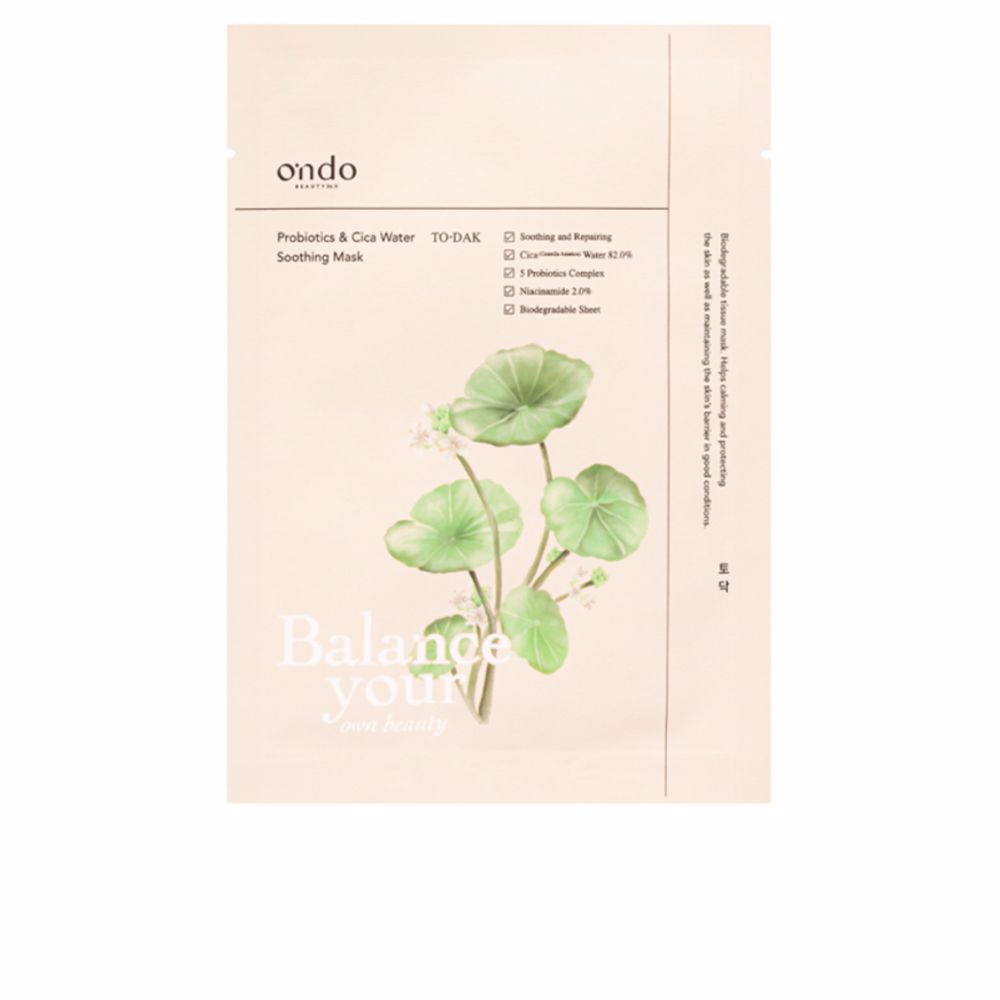 163689.jpg Καταπραϋντική Μάσκα Ondo Beauty 36.5 Probiotics & Cica Water Αναζωογονητικό (25 ml) - Image 1