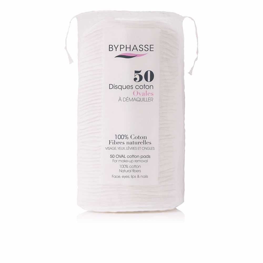 BYPHASSE Oval cotton makeup remover pads 50 units