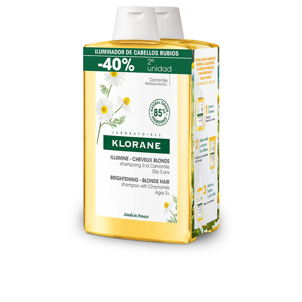 KLORANE A LA CAMOMILE illuminating shampoo blonde highlights duo 2 x 400 ml