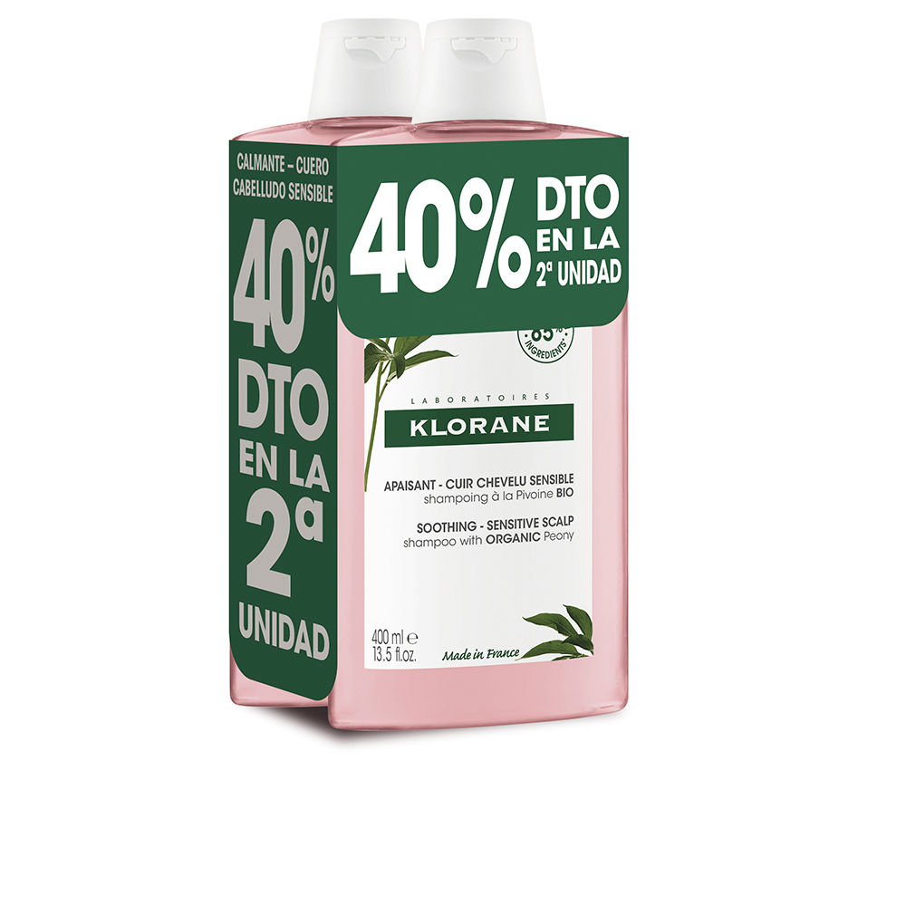 KLORANE A LA PEONÍA BIO calming shampoo duo 2 x 400 ml
