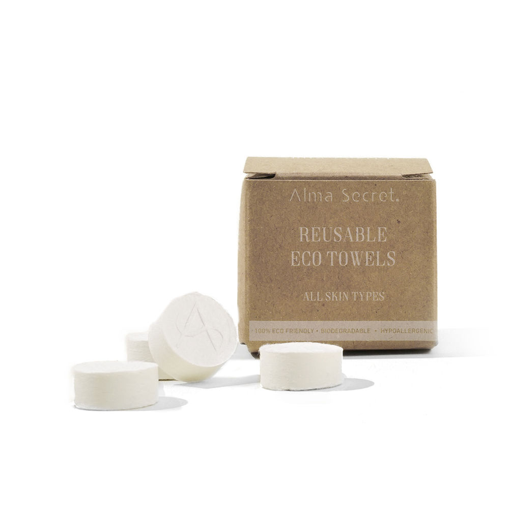 ALMA SECRET REUSABLE ECO-TOWELS compressed wipes 15 u