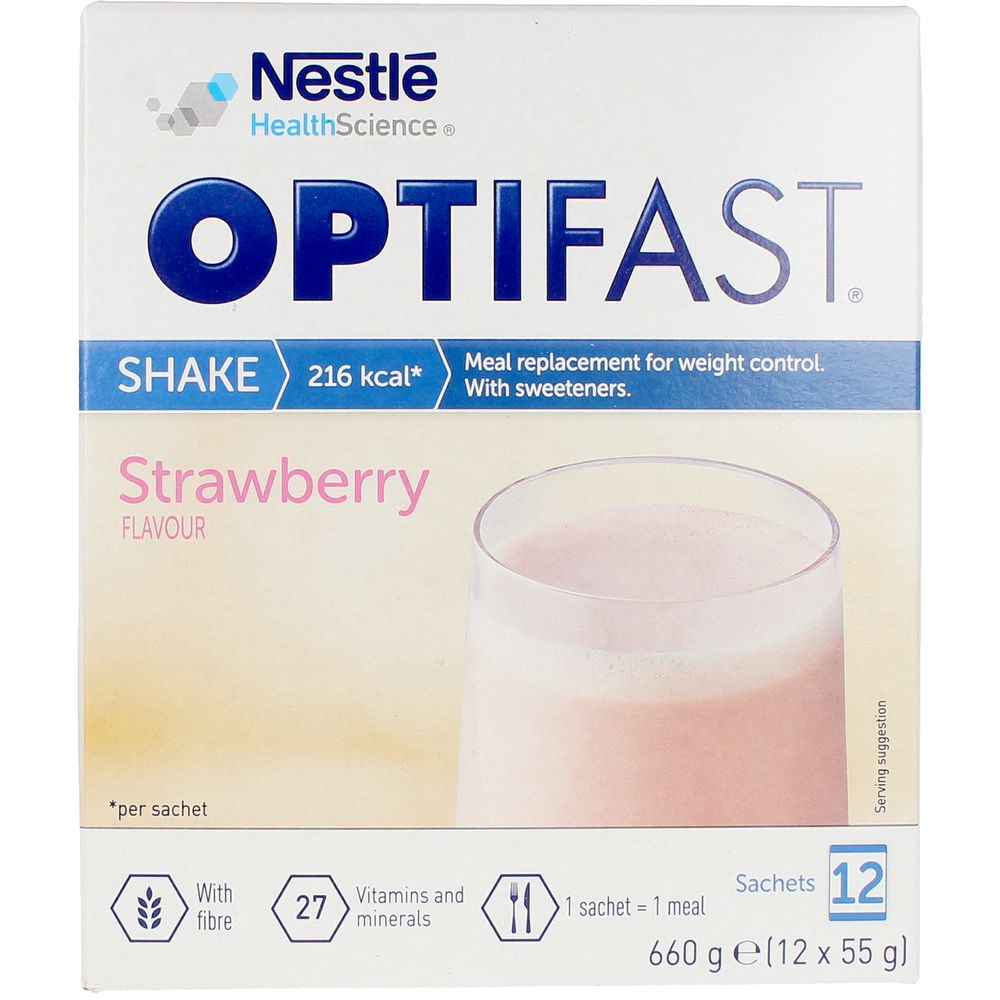 OPTIFAST SHAKE #strawberry 12 x 55 gr