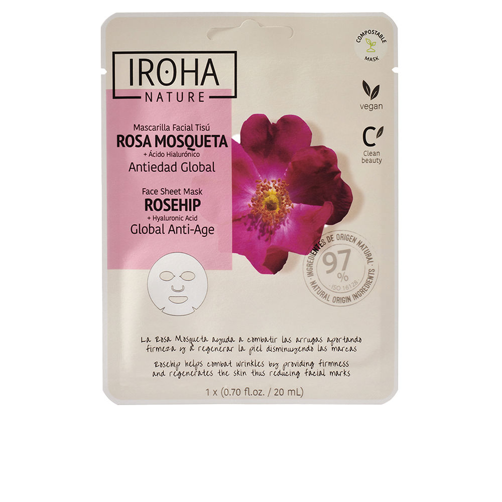 IROHA ROSEHIP tissue facial mask 1 u