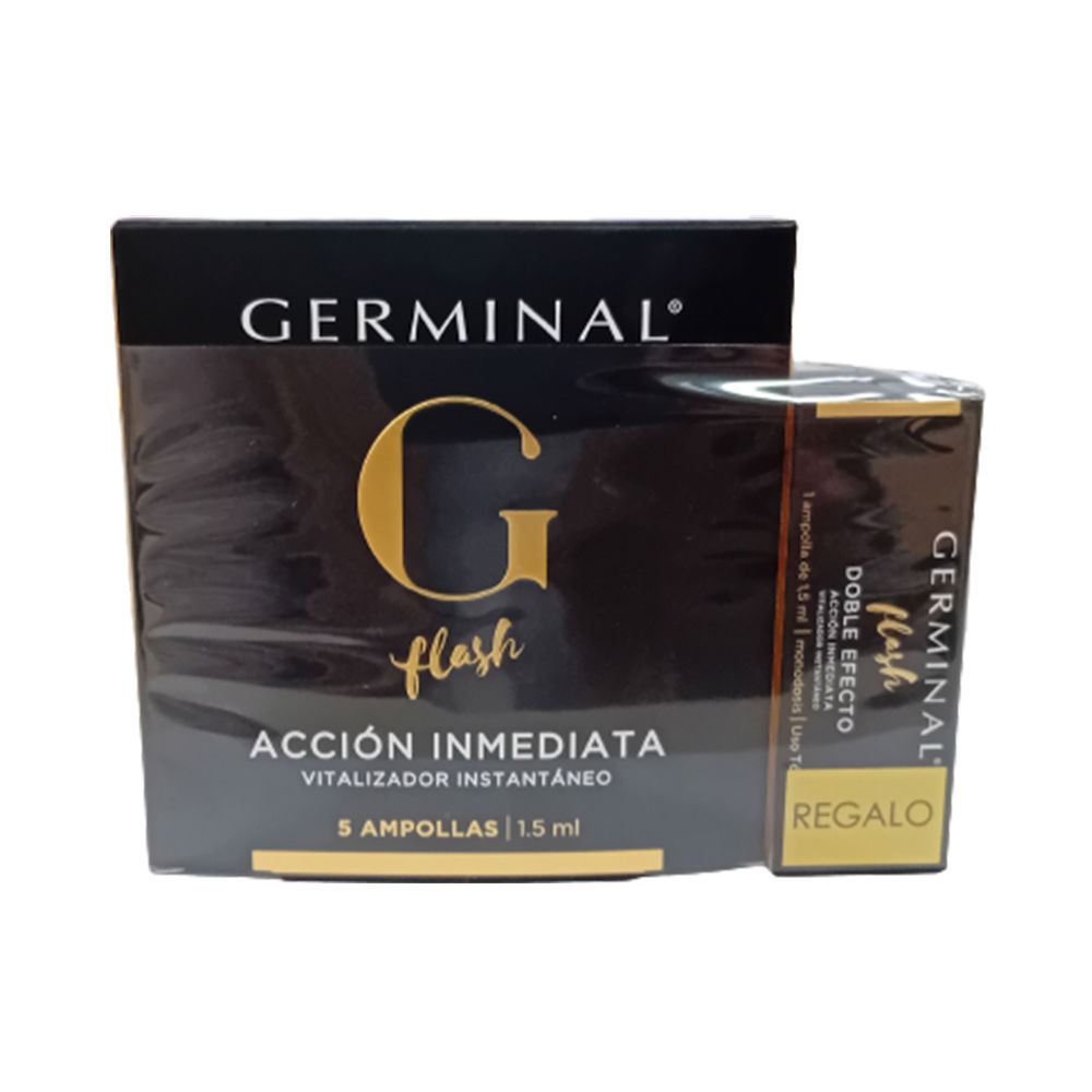 GERMINAL IMMEDIATE ACTION AMPOULES LOT 7 pcs Flash effect ampoules 5 x 1.5 ml + Double flash effect ampoules 2 x 1.5 ml