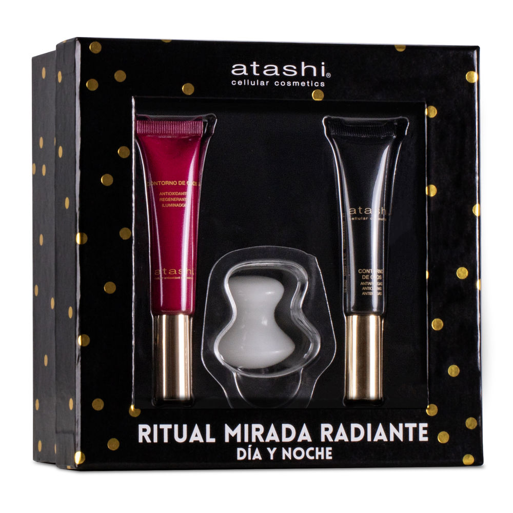 ATASHI ATASHI ANTI-AGING EYE CONTOUR CASE 3 pcs  2XΜάσκα ματιών 15 ml + Μάσκα ματιών με άρωμα νεφρίτη και μανιταριού