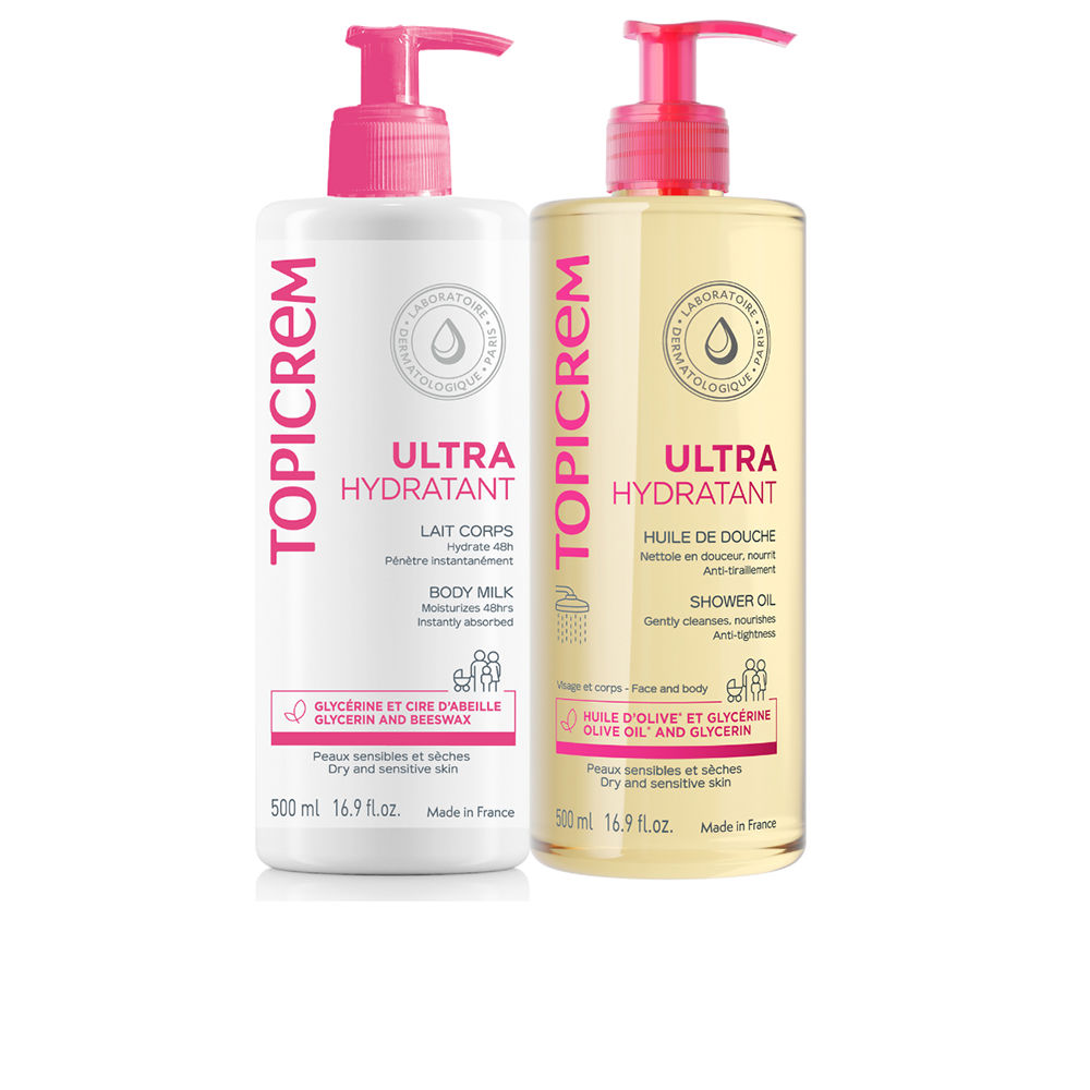 TOPICREM UH ULTRA MOISTURIZING MILK + SHOWER OIL CASE 2 pcs