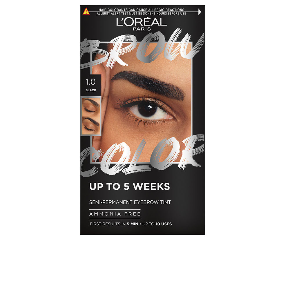 L'ORÉAL PARIS BROW COLOR eyebrow tint #1.0-black 4 u