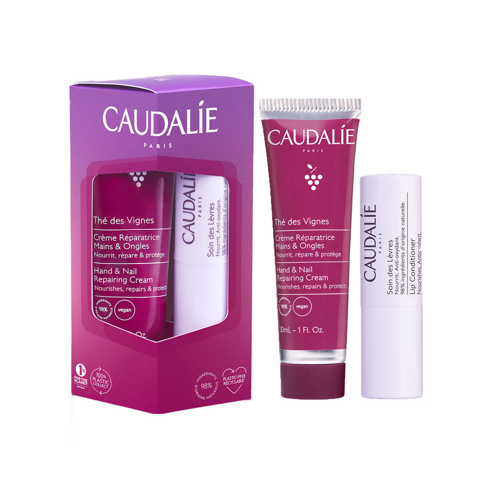 CAUDALIE THÉ DES VIGNES HANDS AND LIPS CASE 2 pcs