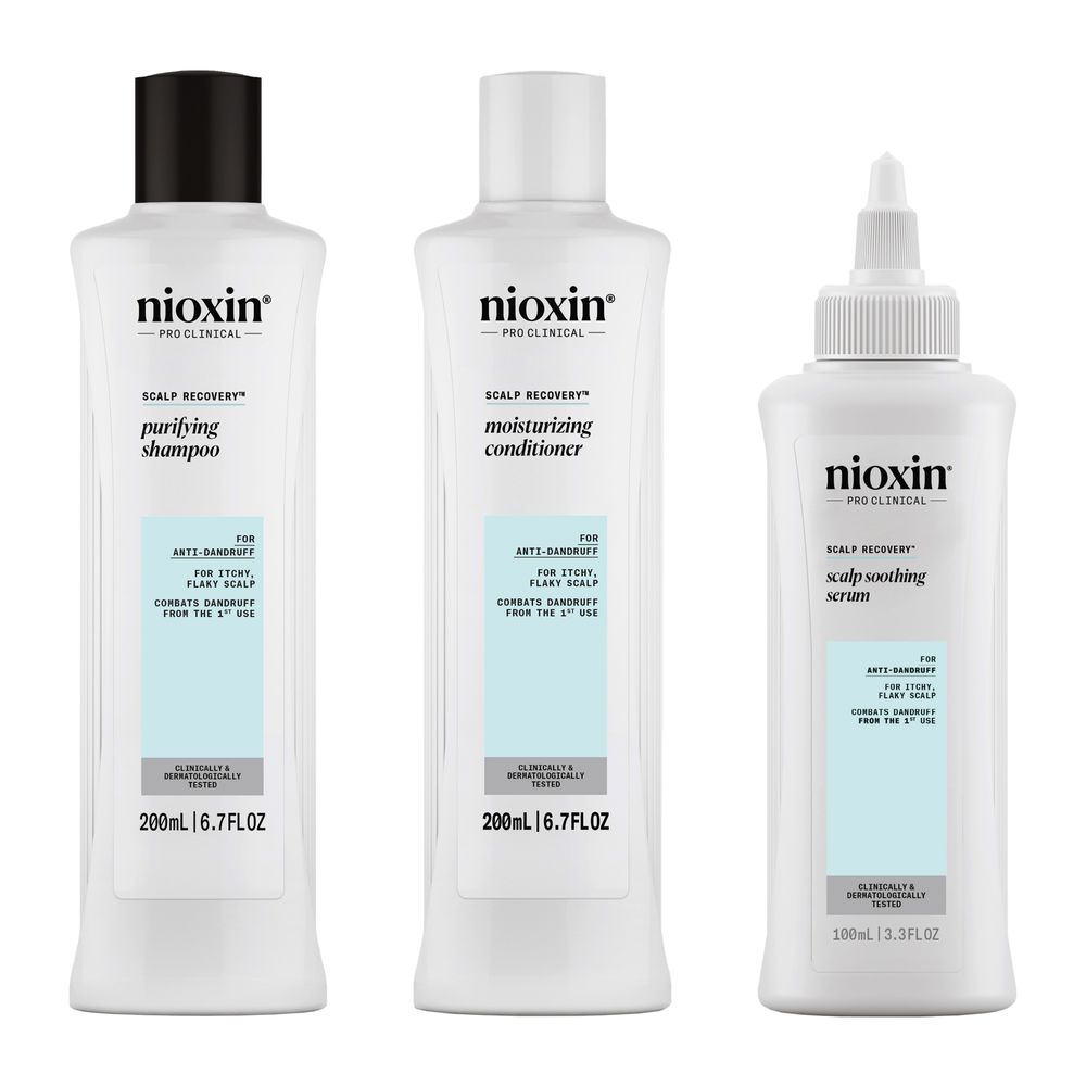 NIOXIN SCALP RECOVERY - Anti-Dandruff Kit - Flaky and Itchy Scalp 3 u