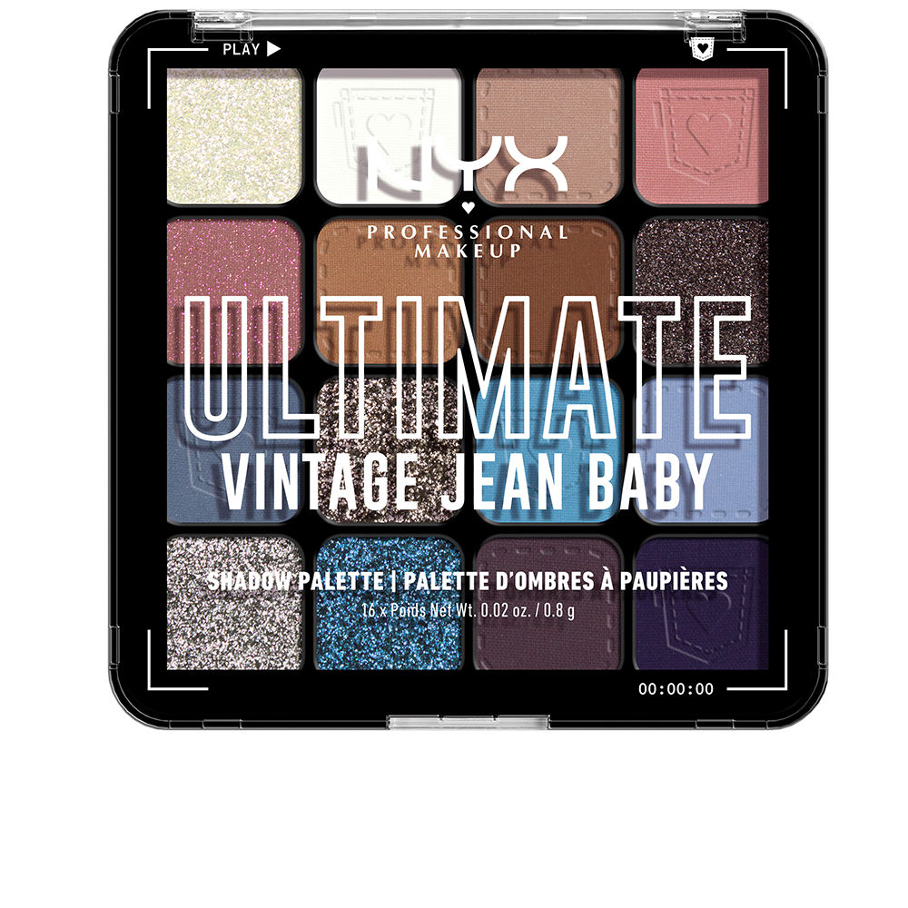 NYX PROFESSIONAL MAKE UP ULTIMATE VINTAGE JEAN BABY eyeshadow palette 16 x 0.8 gr