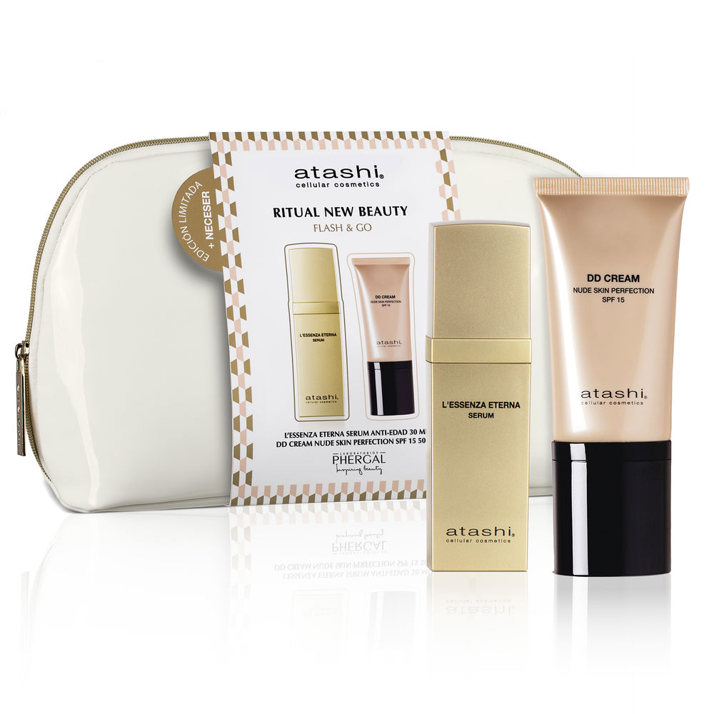 ATASHI L'ESSENZA ETERNA ANTI-AGING SERUM CASE 3 pcs Ορός 30 ml + Κρέμα με χρώμα 50 ml + Νεσεσέρ