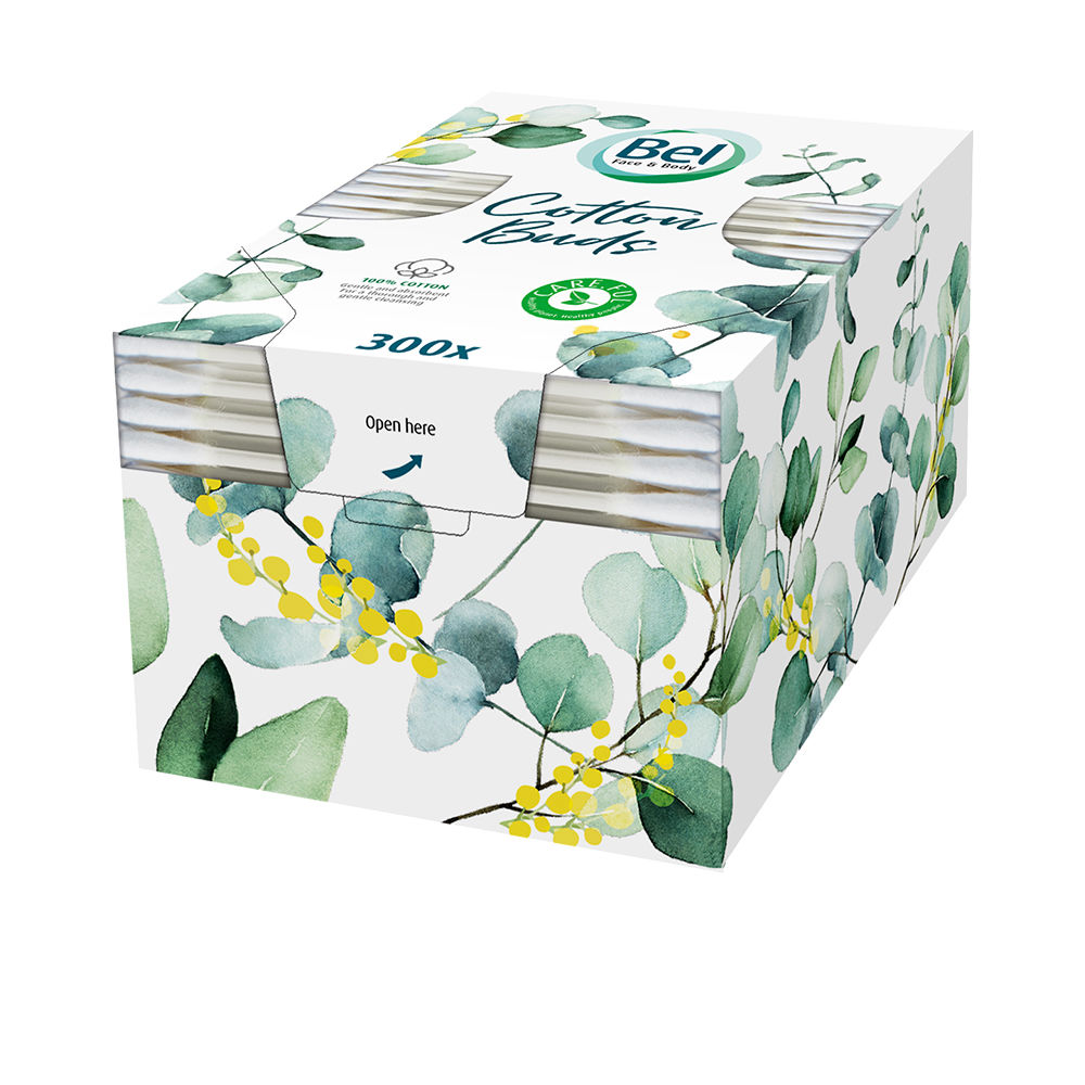 BEL BEL PREMIUM 100% plastic-free cotton swabs 300 pcs