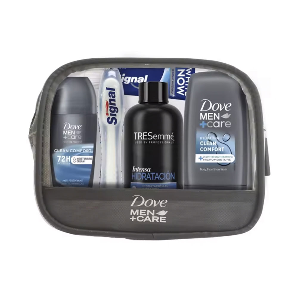 DOVE MEN'S TRAVEL TOILETRY BAG CASE 5 pcs