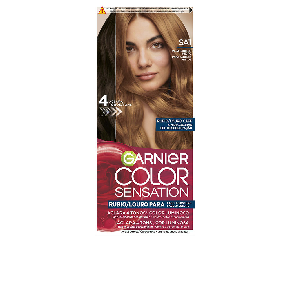 GARNIER COLOR SENSATION luminous blonde dye without fading for dark hair #Louro Café 5 u