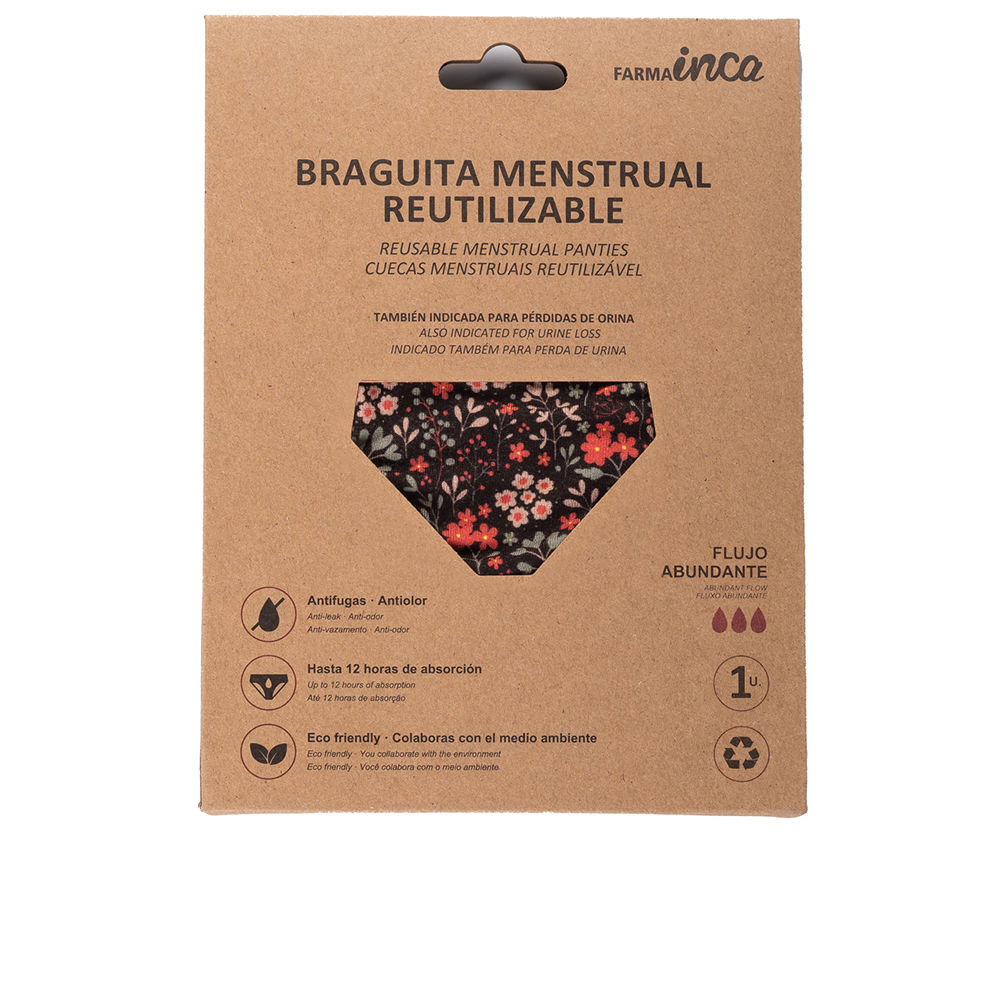 INCA MENSTRUAL PANTIES super absorption #flowers size M 1 unit