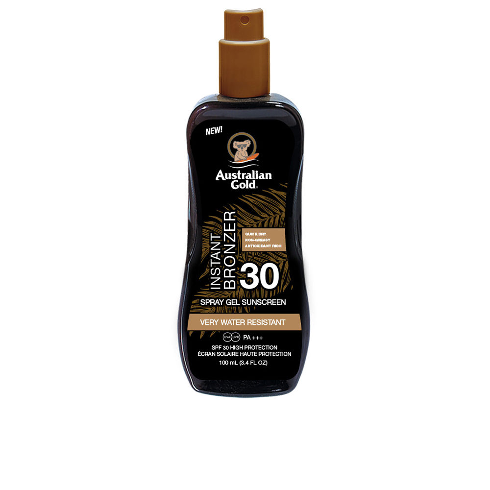 AUSTRALIAN GOLD SUNSCREEN SPF30 spray gel with instant bronzer 100 ml