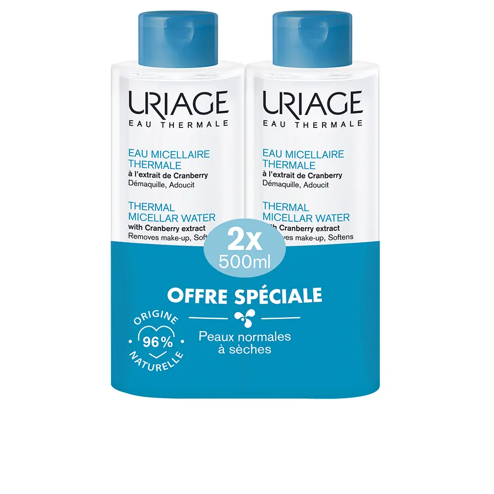 208487 URIAGE Thermal Micellar Water for normal-dry skin, pack of 2 x 500 ml