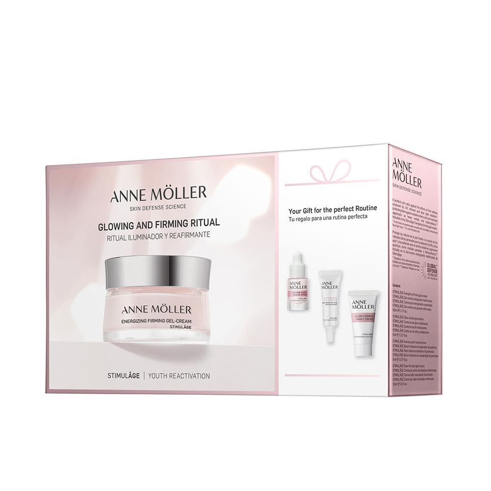 ANNE MÖLLER STIMULÂGE RITUAL ILUMINADOR Y REAFIRMANTE GEL CREMA ESTUCHE 4 pz