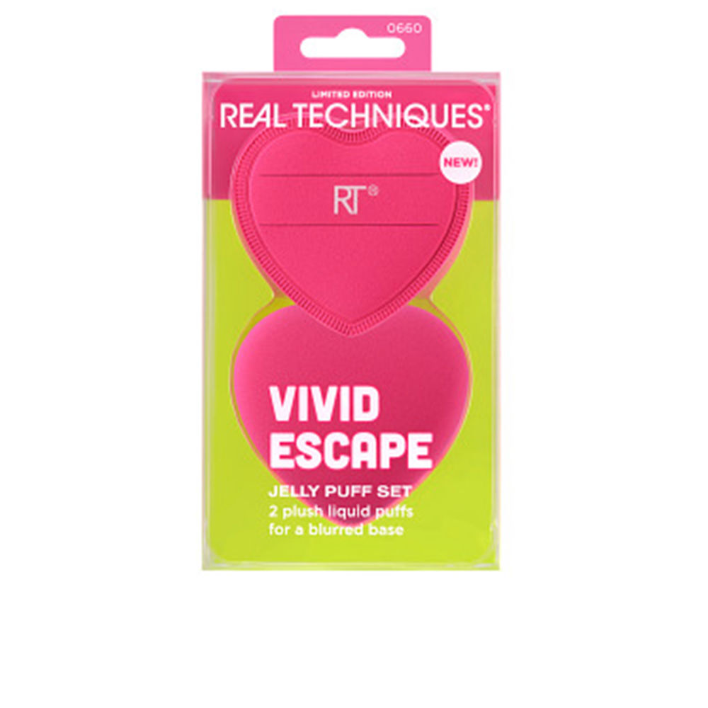 REAL TECHNIQUES VIVID ESCAPE JELLY PUFF CASE 2 pcs