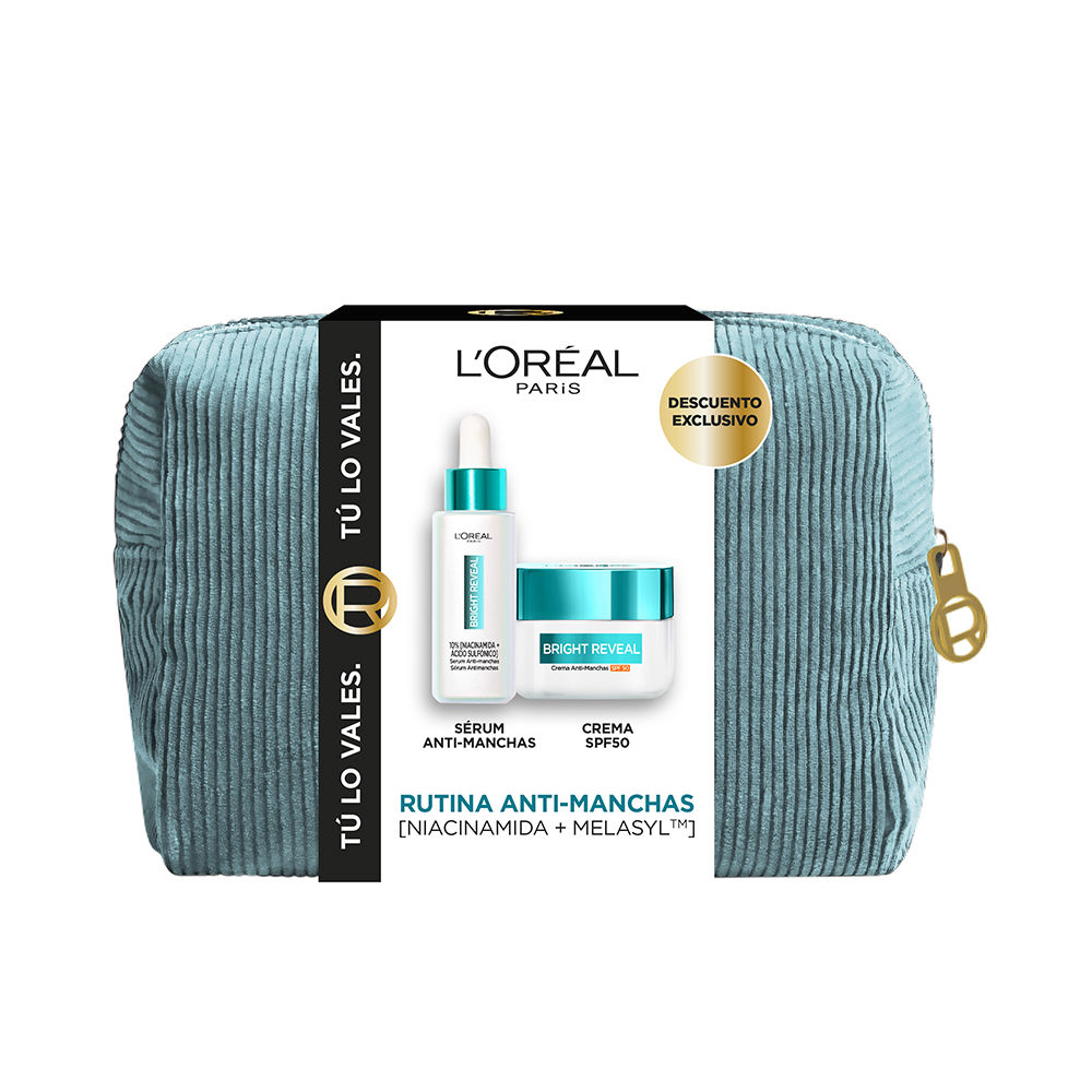 L'ORÉAL PARIS BRIGHT REVEAL NIACINAMIDE SET 3 pcs Anti-stain Serum + Moisturizing Fluid SPF50 + Toiletry Bag
