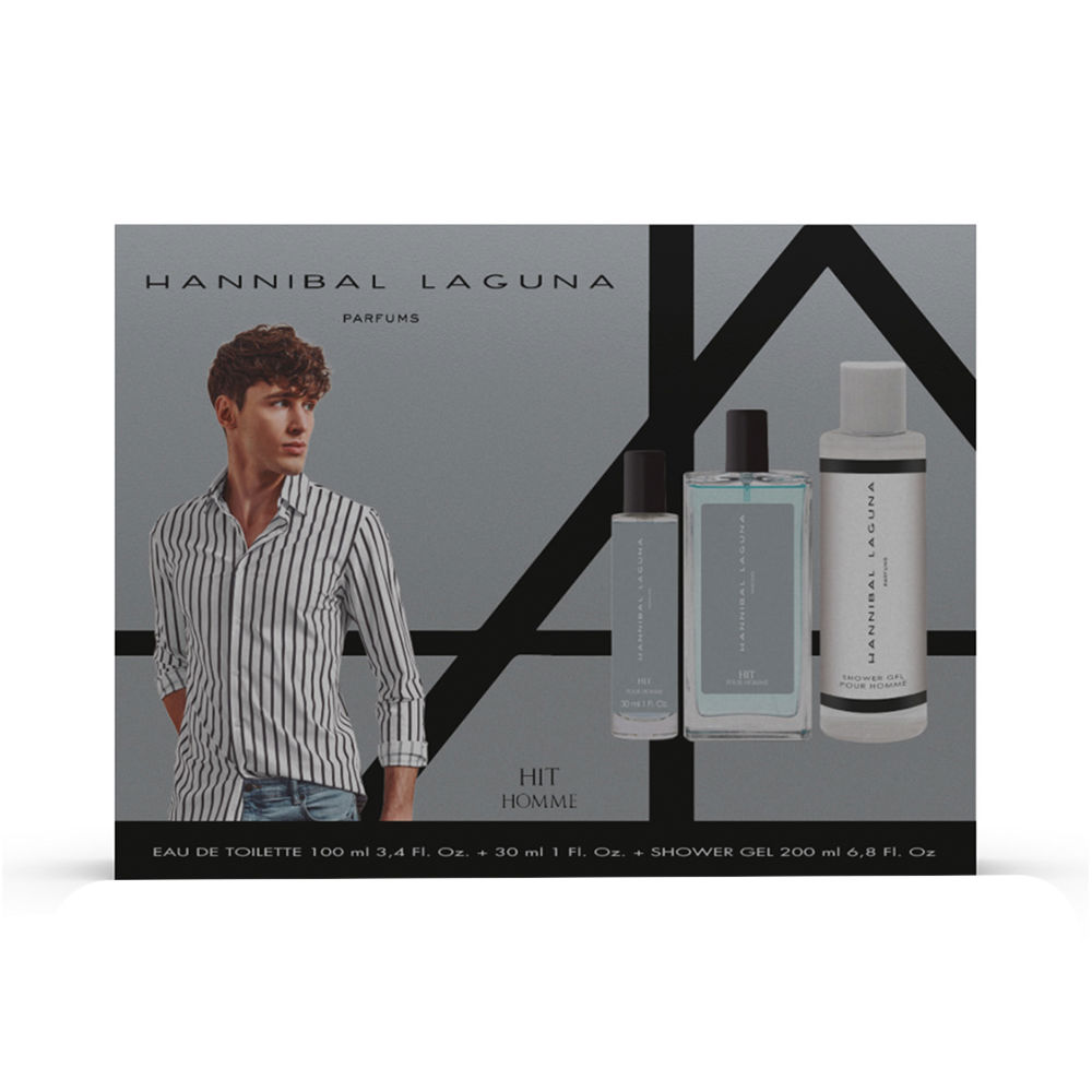 HANNIBAL LAGUNA HIT HOMME CASE 3 pcs Eau de Toilette spray 100 ml + Eau de Toilette spray 30 ml + Shower Gel 200 ml