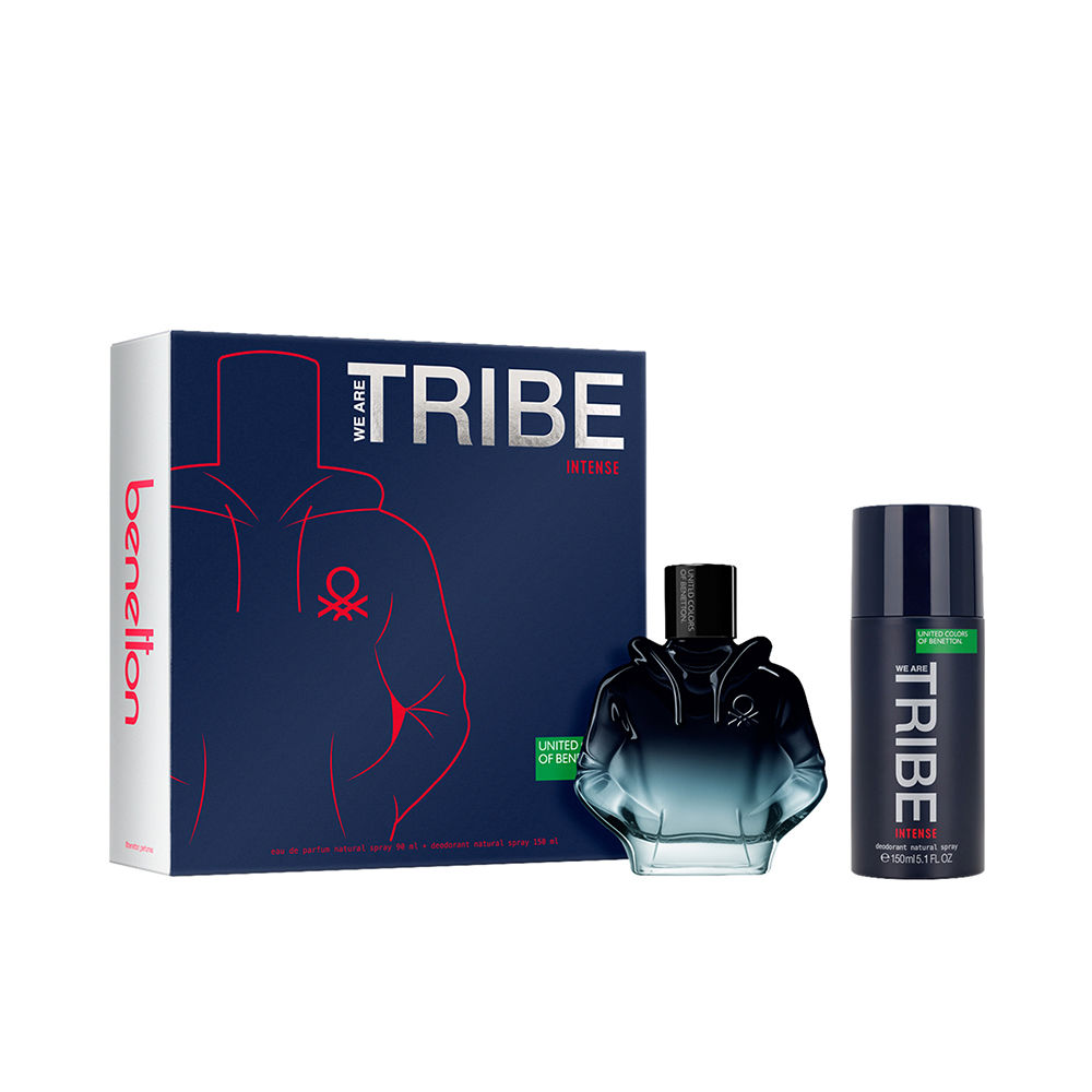 BENETTON WE ARE TRIBE INTENSE MEN CASE 2 pcs Edp 90 Ml + Deo spray