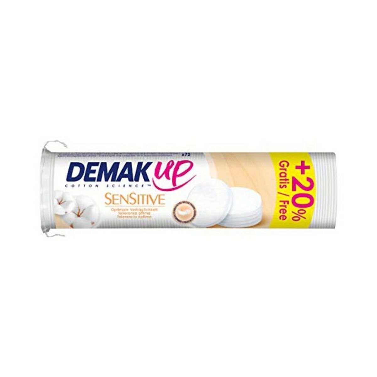 Demak Up Demak' Up Sensitive Δίσκοι Ντεμακιγιάζ 60τεμ + 20% Προιόν Δώρο