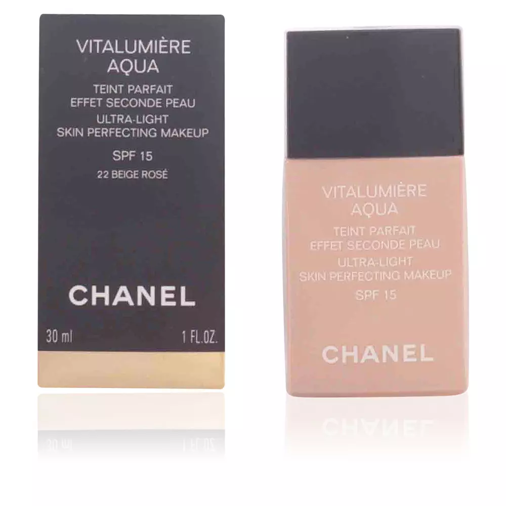 Chanel Vitalumiere Aqua Ultra-Light Makeup SPF15 - #22 Beige Rose - Ultra Light   30 ml