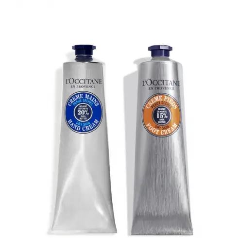 L'Occitane Shea Butter Hand & Foot Comfort Duo Hand Cream 150ml/Foot Cream 150ml    set x 300 ml